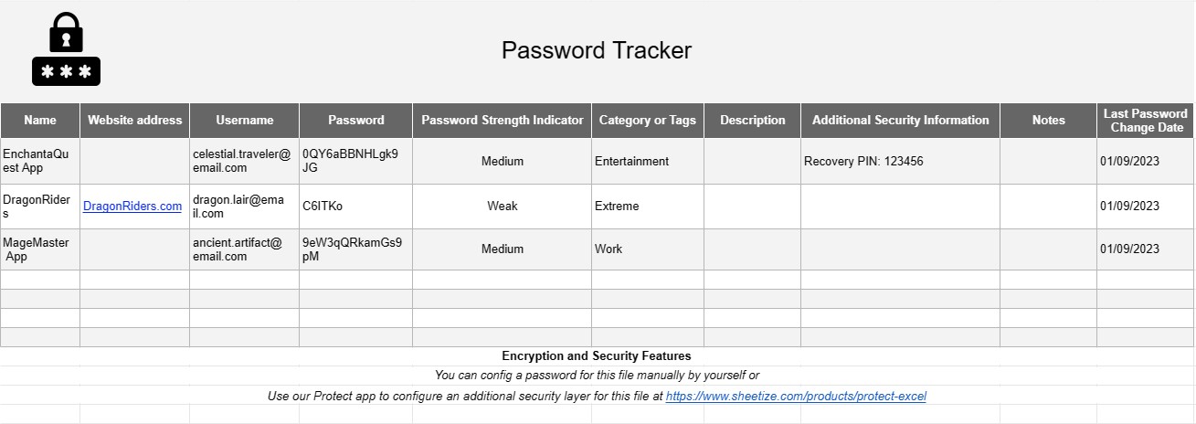 Password Tracker