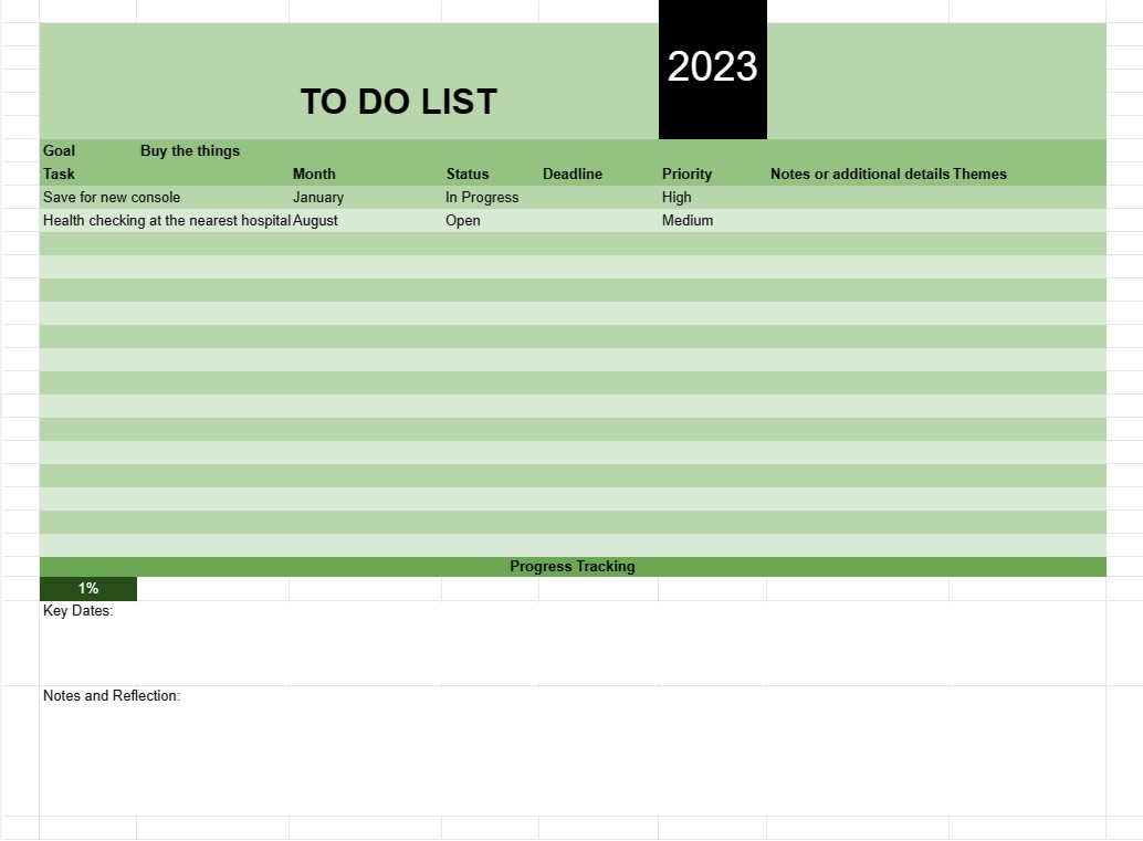 Year To Do List